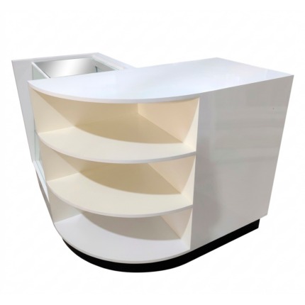 MUEBLE ESQUINERO CON VITRINA INCLINADA